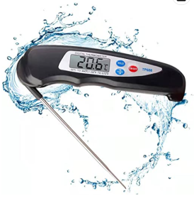 Digital kitchen Thermometer Cooking food, Accurate Thermometer with Foldable Probe, instant read Meat Thermometer with large LCD screen, ℉/℃ Button for Hot Beverage, Meat, Grill, BBQ, Jam, water